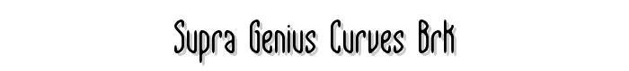 Supra Genius Curves BRK font